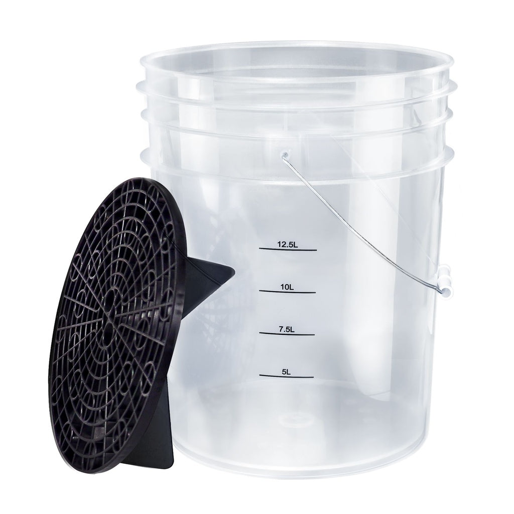 BenBow Transparante Emmer 20L – Detailing Emmer met Zwart Vuilrooster