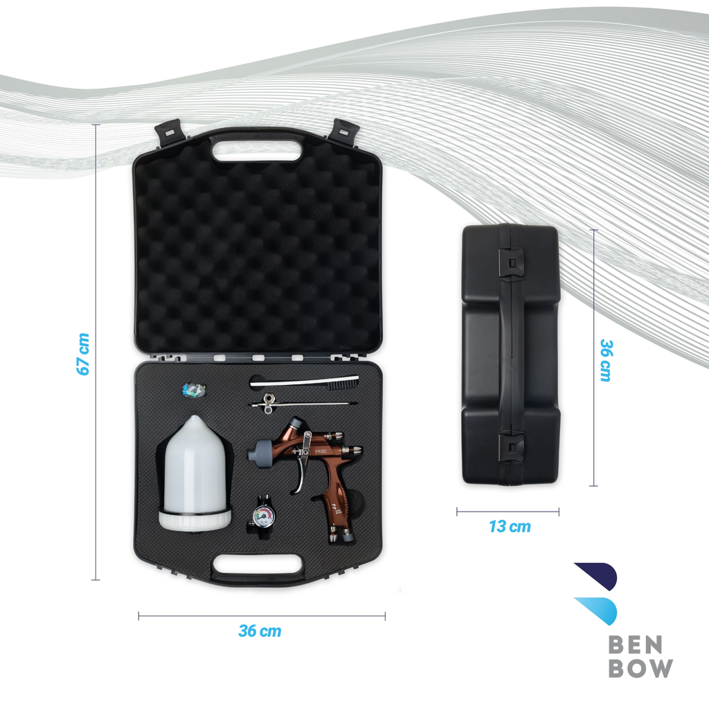 BenBow PK80 – Lakspuitpistool, 1,3 mm MP-spuitmond + opbergkoffer