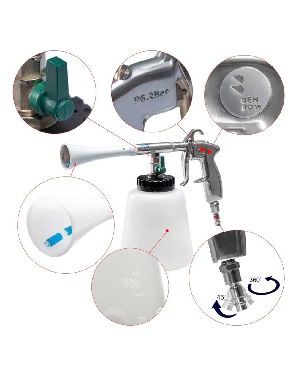 BenBow 101 Blue Storm – Professioneel reinigingspistool met metalen versteviging