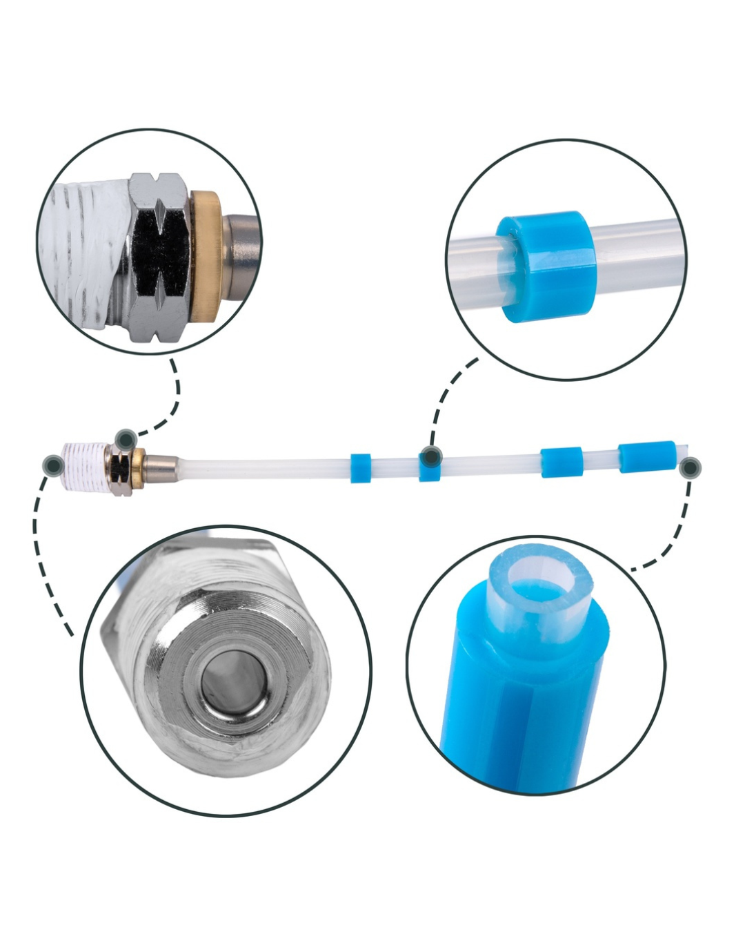 BenBow 112 Blue Storm – Siliconenslang met gewichten voor reinigings- en blaaspistolen