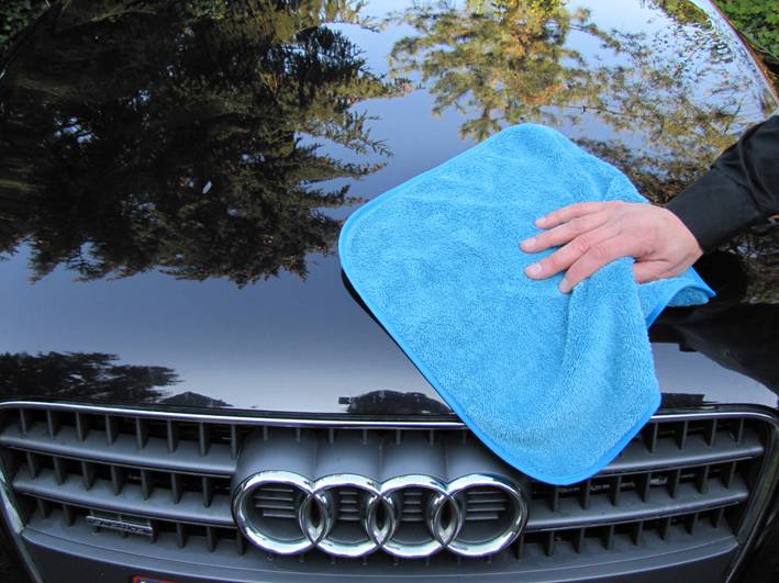 Zakje 5 x Microvezeldoek ''POLISH'' 40 x 40 cm blauw