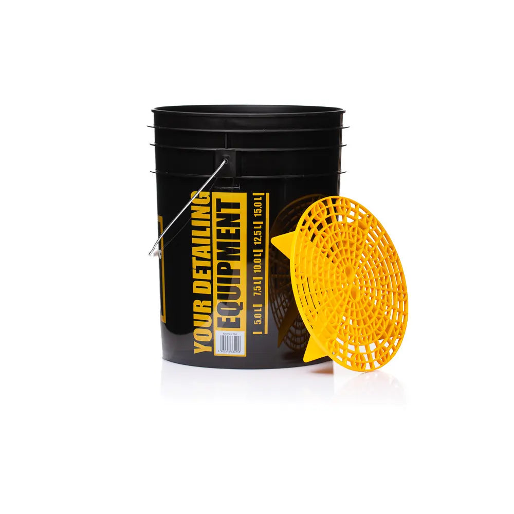 Work Stuff Detailing Bucket Black - RINSE + Grit Guard | Automaterialen Timmermans