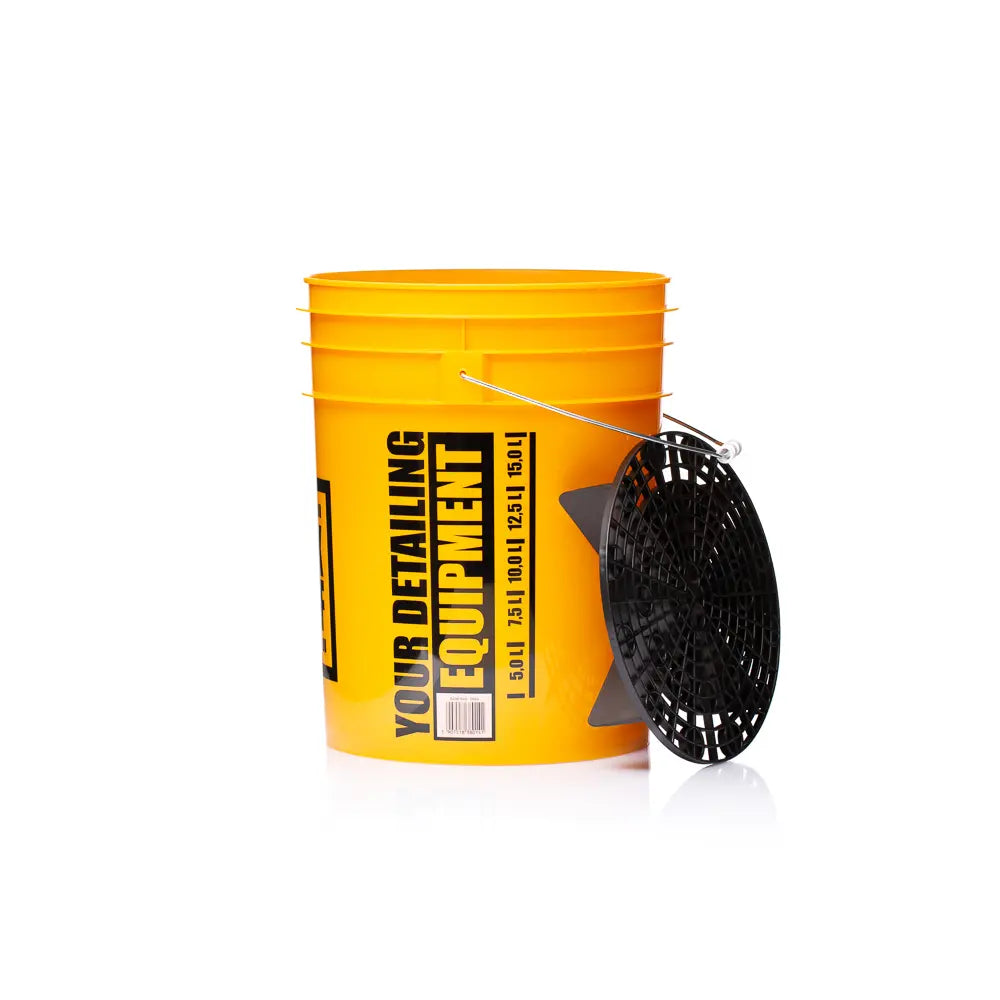 Work Stuff Detailing Bucket Yellow - WASH + Grit Guard | Automaterialen Timmermans